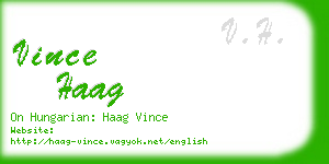 vince haag business card